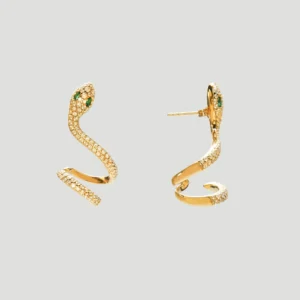 Coiled Serpent Earring