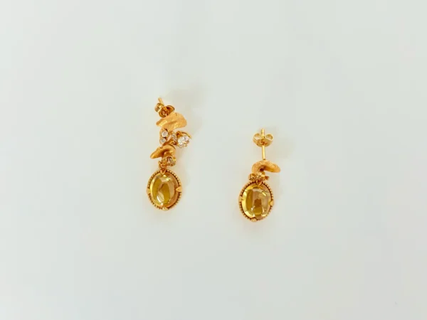 Asymmetric Gemstone Earrings​​ - Image 2