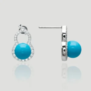 Dual Circle Gemstone Studs​​