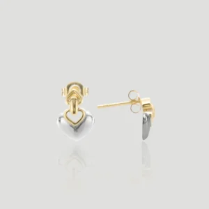 Dual-Heart Contrast Earring