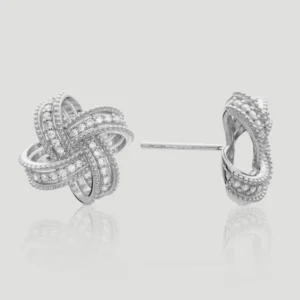 nterwoven Diamond Hoops​​