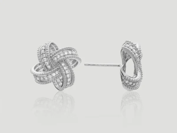 nterwoven Diamond Hoops​​