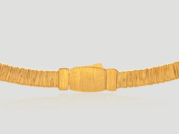 Brushed Gold Link Necklace​​ - Image 2