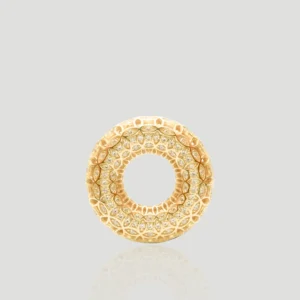 Golden Floral Hoop Pendant​​