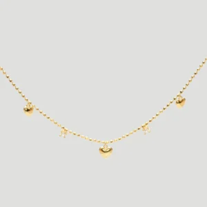 Heart & Bead Chain Necklace​​