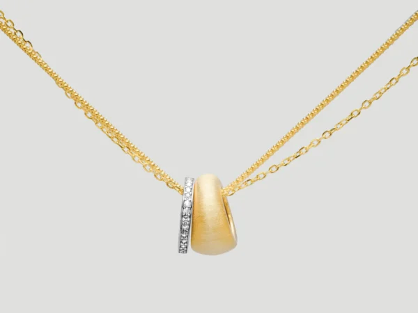 Dual-Tone Ring Necklace