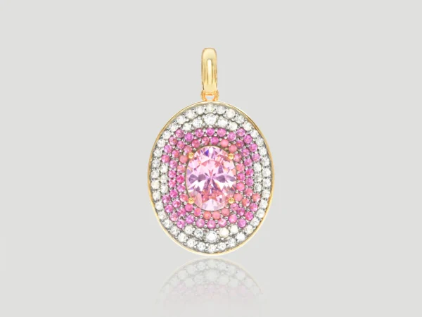 Dual Elegance Oval Pendant