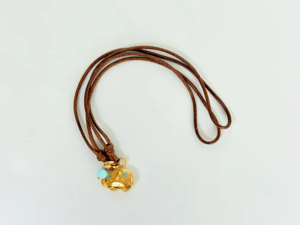 Golden Elephant Charm Necklace​​ - Image 2