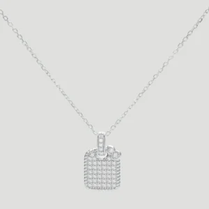 Square Brilliance Pendant Necklace​​