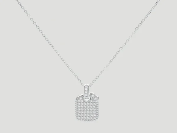 Square Brilliance Pendant Necklace​​