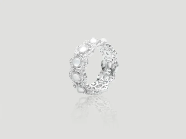 Orbital Chalcedony Ring